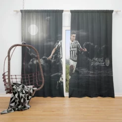 Paulo Dybala gracious Footballer Player Window Curtain