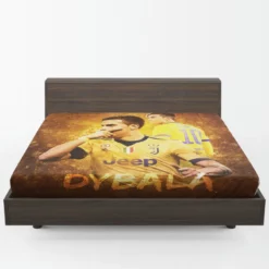 Paulo Dybala hardworking sports Player Fitted Sheet 1