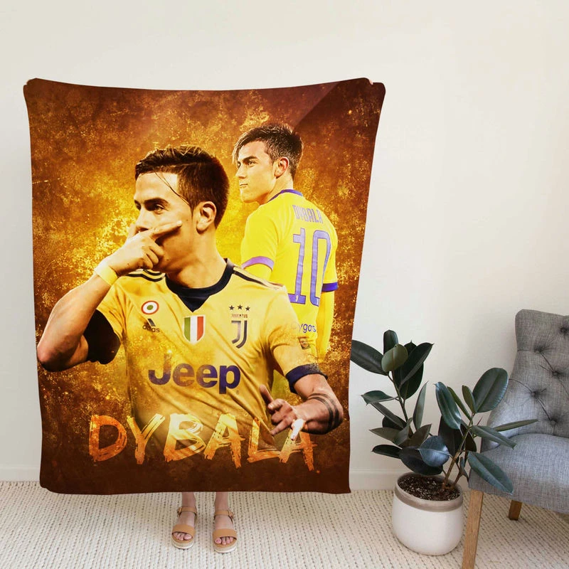 Paulo Dybala hardworking sports Player Fleece Blanket