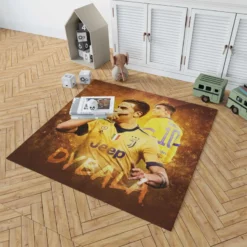 Paulo Dybala hardworking sports Player Rug 1