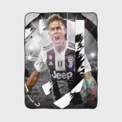 Paulo Dybala improving sports Player Fleece Blanket 1