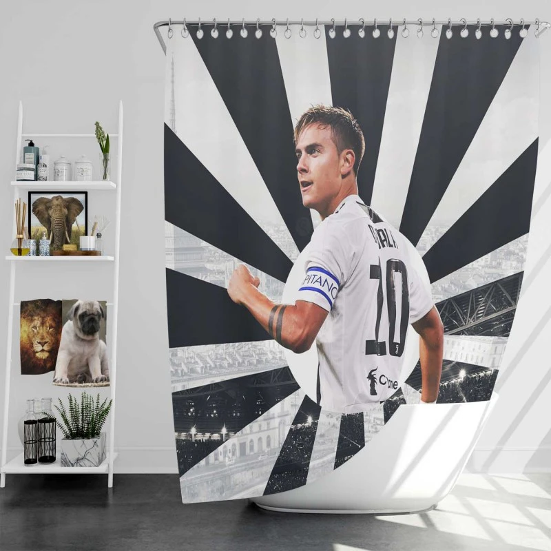 Paulo Dybala sportive Football Player Shower Curtain