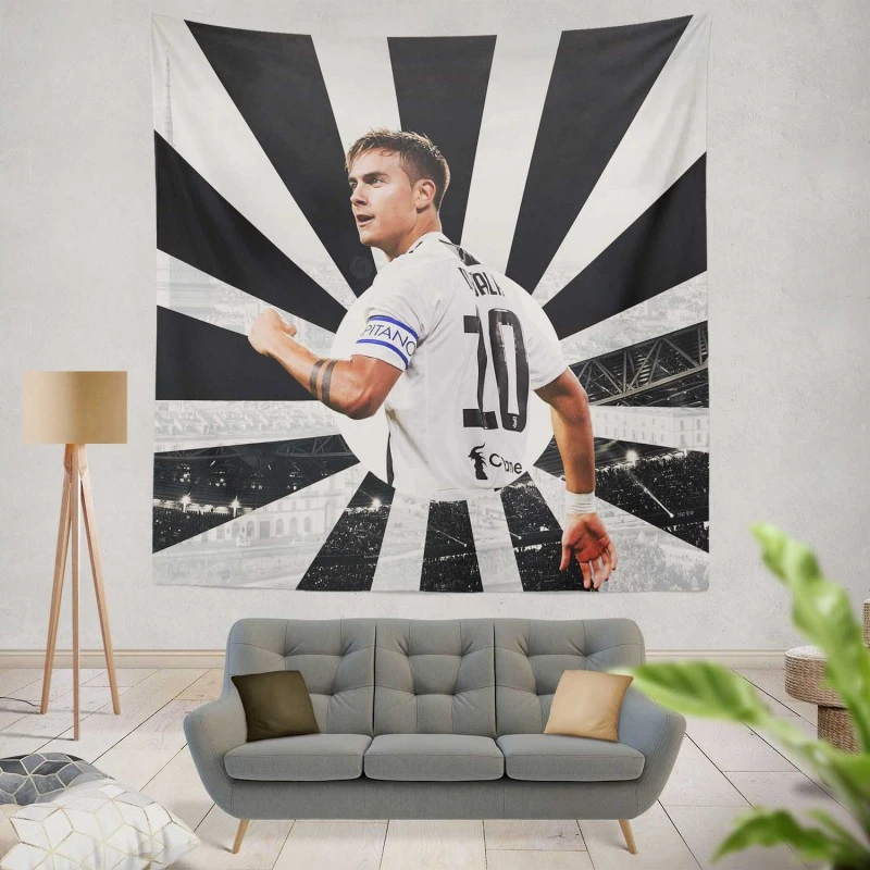 Paulo Dybala sportive Football Player Tapestry