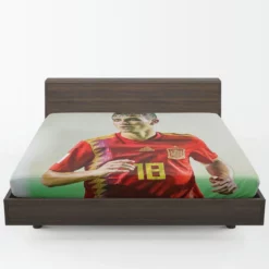 Pedri Energetic Spanish Football Player Fitted Sheet 1