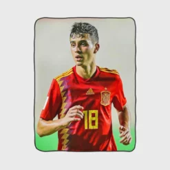 Pedri Energetic Spanish Football Player Fleece Blanket 1