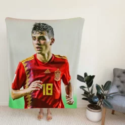 Pedri Energetic Spanish Football Player Fleece Blanket