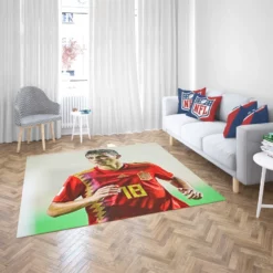 Pedri Energetic Spanish Football Player Rug 2