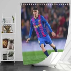 Pedri Exciting Barcelona Football Player Shower Curtain