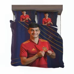 Pedri Spanish Spirited Football Player Bedding Set 1