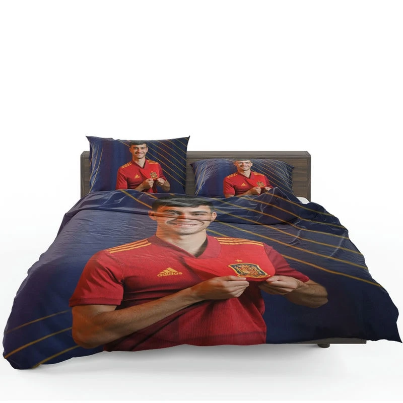 Pedri Spanish Spirited Football Player Bedding Set