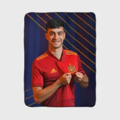 Pedri Spanish Spirited Football Player Fleece Blanket 1