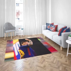 Persistent Barca Soccer Player Lionel Messi Rug 2