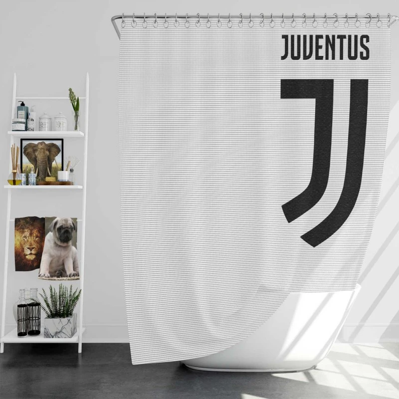 Persistent Football Club Juventus Logo Shower Curtain