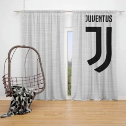 Persistent Football Club Juventus Logo Window Curtain