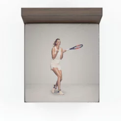 Petra Kvitova Czech Professional Tennis Player Fitted Sheet