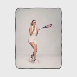 Petra Kvitova Czech Professional Tennis Player Fleece Blanket 1