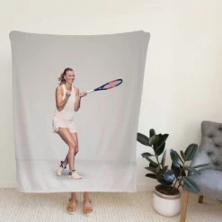 Petra Kvitova Czech Professional Tennis Player Fleece Blanket