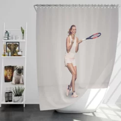 Petra Kvitova Czech Professional Tennis Player Shower Curtain