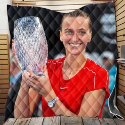 Petra Kvitova Powerful Tennis Player Quilt Blanket