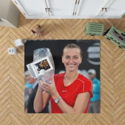 Petra Kvitova Powerful Tennis Player Rug