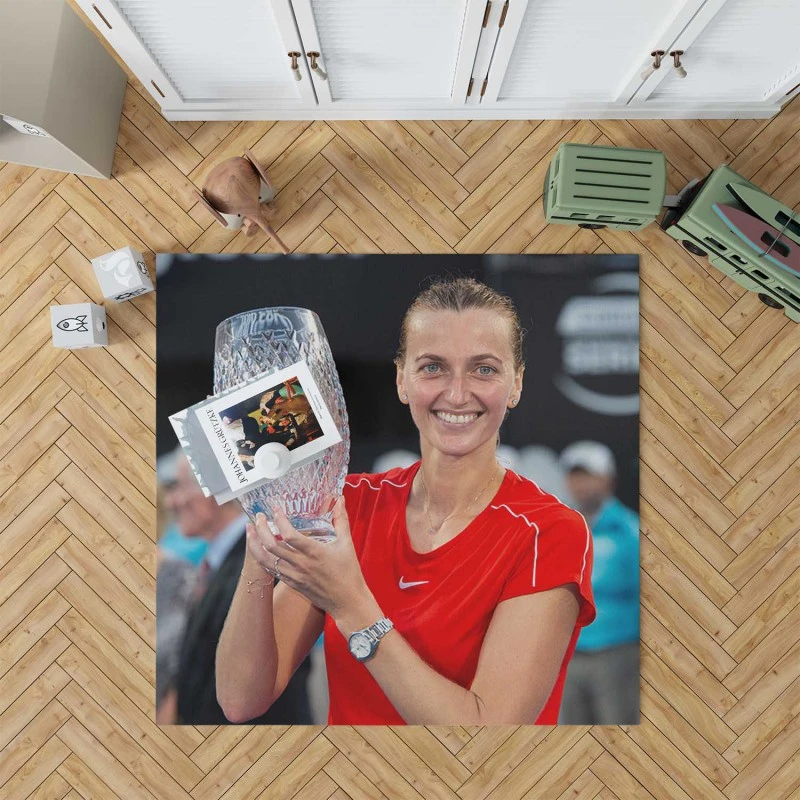 Petra Kvitova Powerful Tennis Player Rug