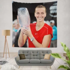 Petra Kvitova Powerful Tennis Player Tapestry