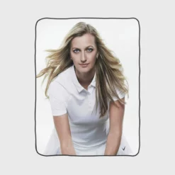 Petra Kvitova Spirited Tennis Player Fleece Blanket 1