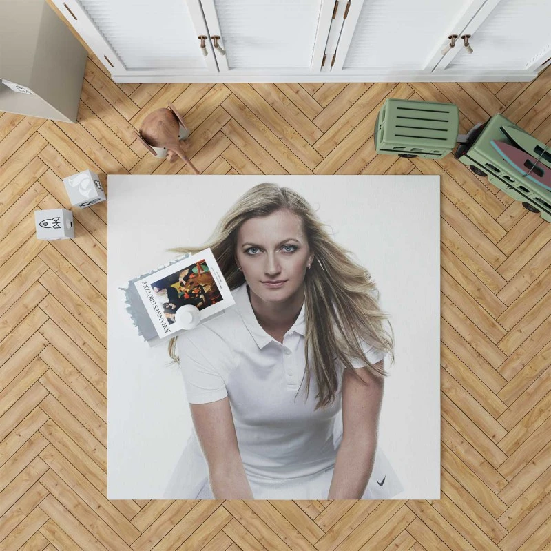 Petra Kvitova Spirited Tennis Player Rug