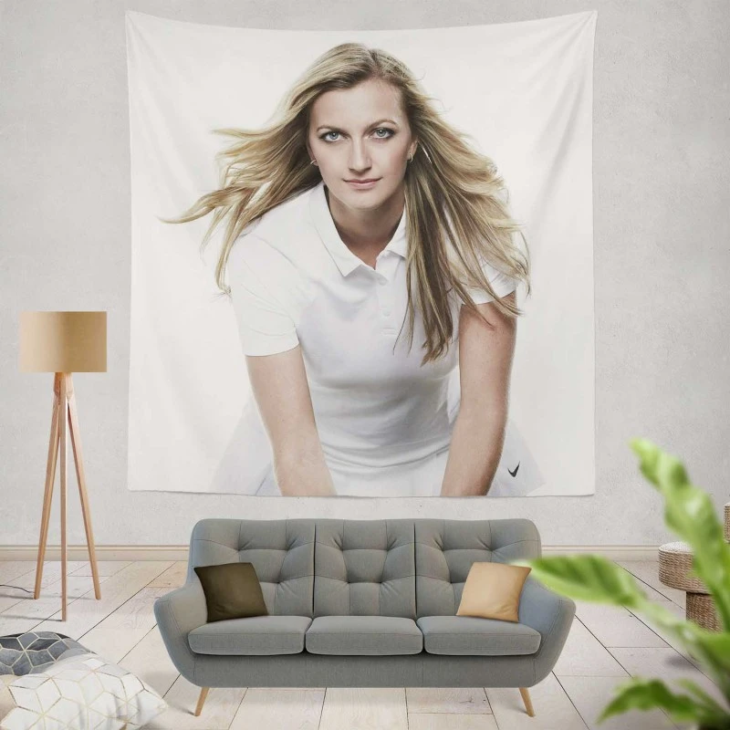 Petra Kvitova Spirited Tennis Player Tapestry