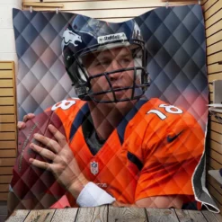 Peyton Manning Energetic NFL Football Player Quilt Blanket
