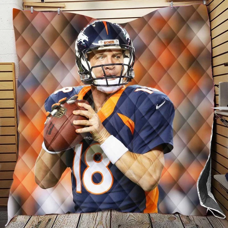 Peyton Manning Excellent NFL Football Player Quilt Blanket