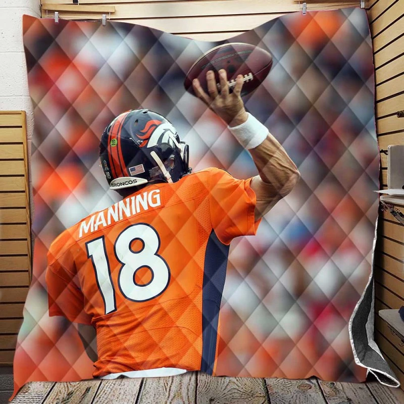 Peyton Manning Exciting NFL Football Player Quilt Blanket