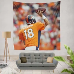 Peyton Manning Exciting NFL Football Player Tapestry