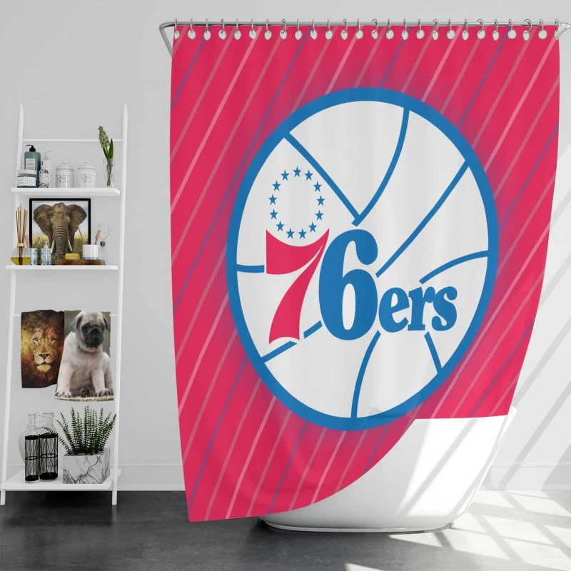 Philadelphia 76ers American Professional Basketball Team Shower Curtain