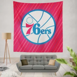 Philadelphia 76ers American Professional Basketball Team Tapestry