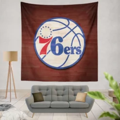 Philadelphia 76ers Excellent NBA Basketball Team Tapestry