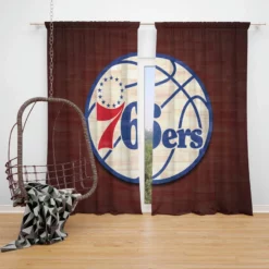 Philadelphia 76ers Excellent NBA Basketball Team Window Curtain
