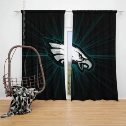 Philadelphia Eagles Popular NFL American Football Club Window Curtain
