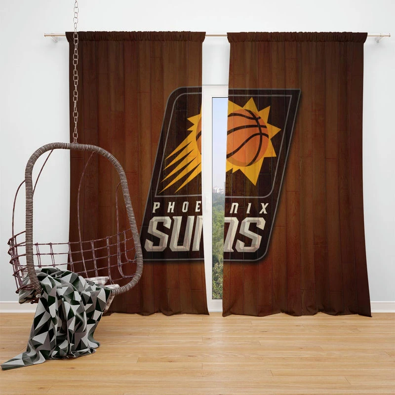 Phoenix Suns Professional NBA Basketball Club Window Curtain