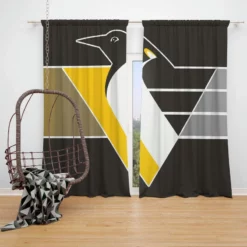 Pittsburgh Penguins NHL Stanley Cup Window Curtain