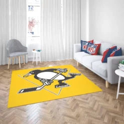 Pittsburgh Penguins Popular NHL Club Rug 2