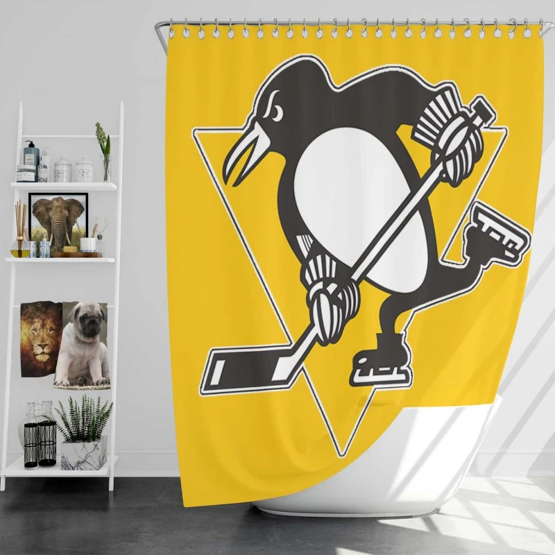 Pittsburgh Penguins Popular NHL Club Shower Curtain
