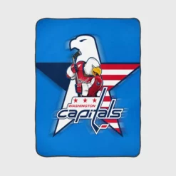 Popular American Hockey Team Washington Capitals Fleece Blanket 1