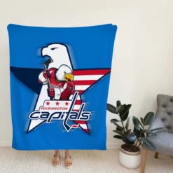 Popular American Hockey Team Washington Capitals Fleece Blanket