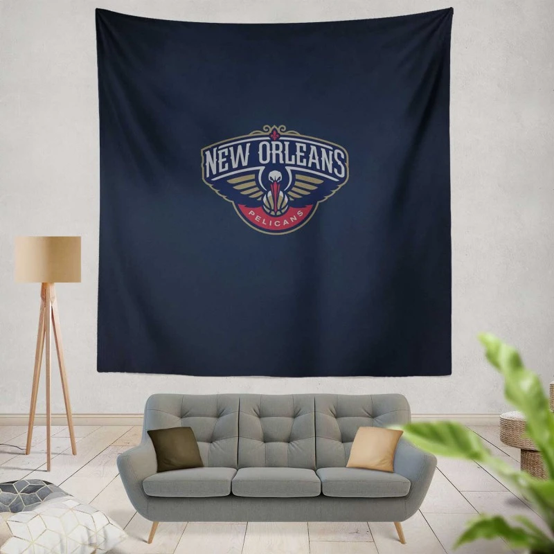 Popular American NBA Club New Orleans Pelicans Tapestry
