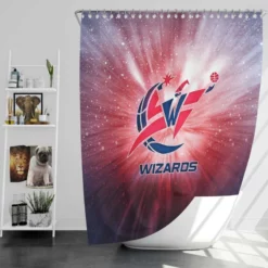 Popular American NBA Team Washington Wizards Shower Curtain