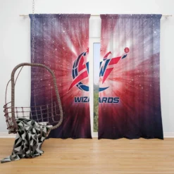 Popular American NBA Team Washington Wizards Window Curtain