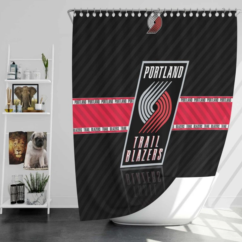 Popular Basketball Club Portland Trail Blazers Shower Curtain