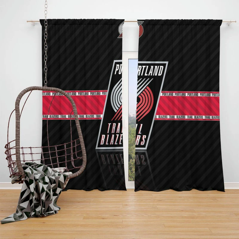 Popular Basketball Club Portland Trail Blazers Window Curtain