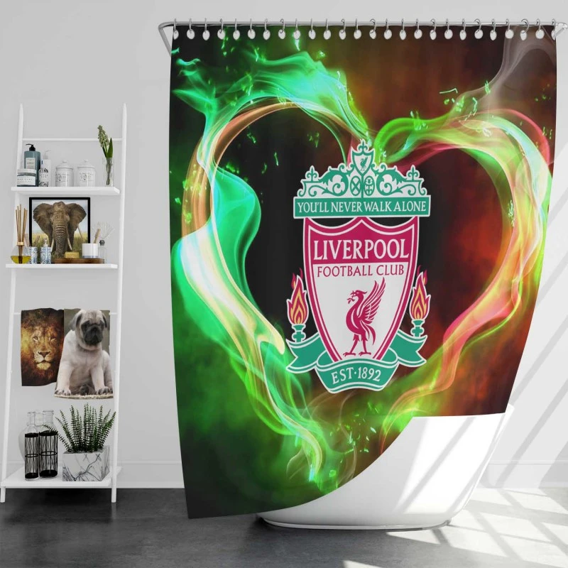 Popular British Football Club Liverpool FC Shower Curtain